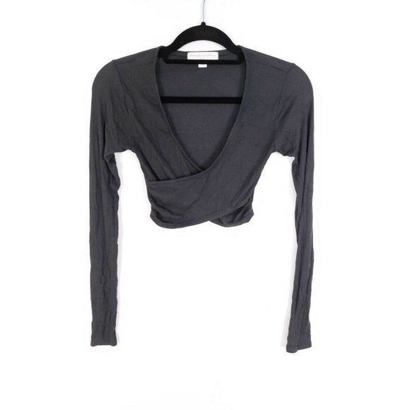 Spiritual Gangster Odette Ribbed Surplice Crop Top - Picture 4 of 7